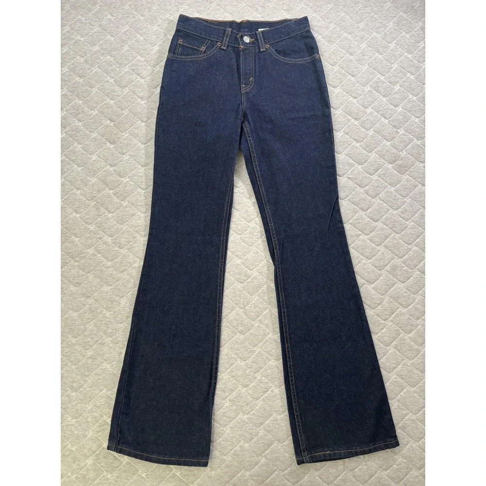 Vintage Levis 517 Jeans Girls Medium Blue Denim Boot Cut Slim Fit Made In‎ USA